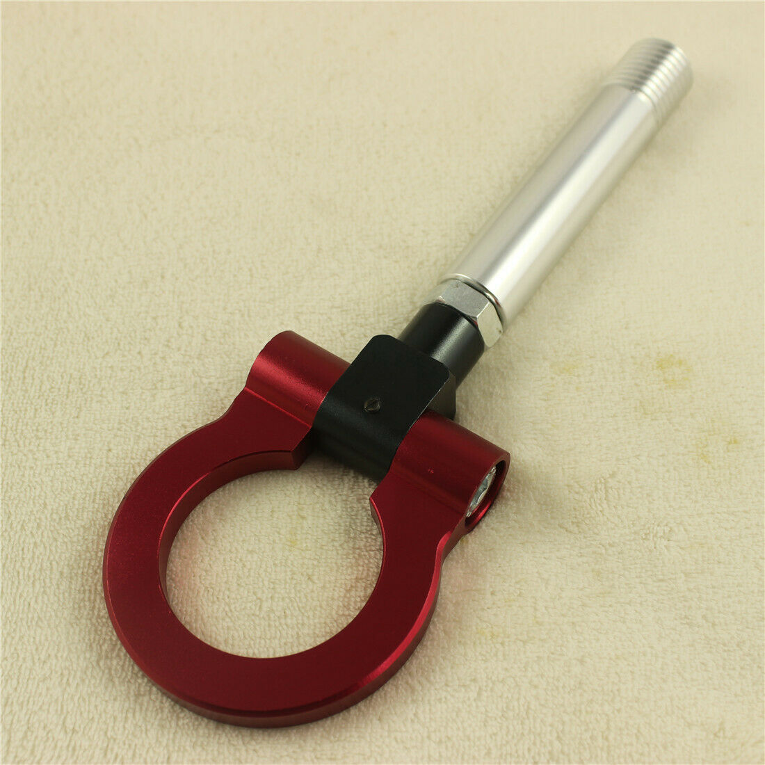 JDMSPEED RED FOLDING SCREW ON TYPE ALUMINUM FRONT REAR TOW HOOK