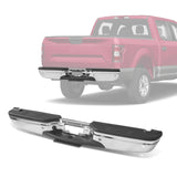 JDMSPEED FOR 1999-2007 FORD F-250 CHROME REAR STEP BUMPER W/ PARK SENSOR HOLES