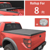 JDMSPEED 8FT Long Bed Tonneau Cover Soft Roll-Up For F250 F350 Super Duty Fleetside 99-16