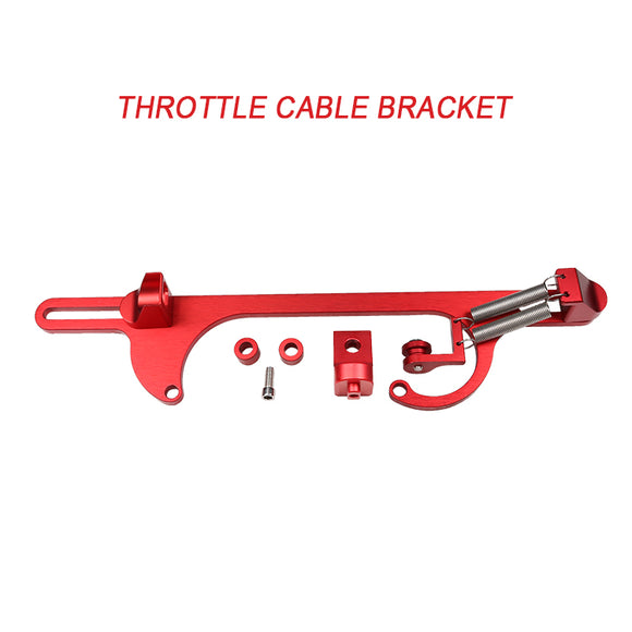 JDMSPEED Red Aluminum Throttle Cable Carb Bracket Carburetor 350 For Holley 4150 4160