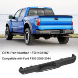 JDMSPEED Black Rear Step Bumper Assembly Fits For Ford F150 2009-2014 With Sensor Holes