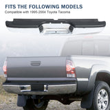 JDMSPEED Chrome Complete Rear Steel Bumper Assembly For Toyota Tacoma pickup 1995-2004