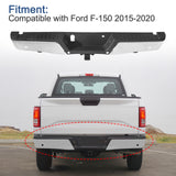 JDMSPEED Chrome Rear Bumper w/ Heavy Duty Tow & Sensor Hole For 2015-2019 Ford F150