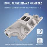 JDMSPEED Dual Plane Intake Manifold Aluminum For Ford Small Block Windsor 351W 5.8L V8