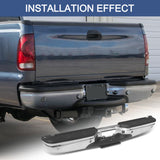 JDMSPEED FOR 1999-2007 FORD F-250 CHROME REAR STEP BUMPER W/ PARK SENSOR HOLES