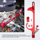 JDMSPEED Red Aluminum Throttle Cable Carb Bracket Carburetor 350 For Holley 4150 4160