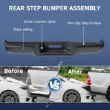 JDMSPEED	Black Rear Setp Bumper w/LED Light For 2004-2006 Ford F150 w/o Sensor Hole