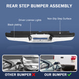 JDMSPEED Chrome Complete Rear Steel Bumper Assembly For Toyota Tacoma pickup 1995-2004