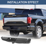 JDMSPEED Rear Bumper Step Pad For 2015-2020 Ford F-150 Tow Hitch w/o Sensor Holes Black