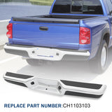 JDMSPEED Chrome Rear Step Bumper Assembly Steel For Dodge Dakota Steel 1997-2004