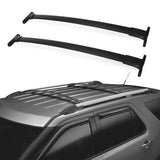 JDMSPEED Set of 2 Black Top Roof Rack Cross Bars Crossbars Fits 2016-2018 Ford Explorer