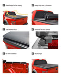 JDMSPEED Soft Roll Up Tonneau Cover For 2007-2021 Toyota Tundra 5.5ft 66" Short Bed