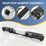 JDMSPEED Chrome Rear Step Bumper Assembly Steel For Dodge Dakota Steel 1997-2004