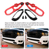 JDMSPEED For 2019 2020 Ram 1500 Heavy Duty Front Left & Right Red Tow Hook w/ Hardware