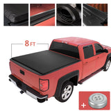 JDMSPEED 8FT Long Bed Tonneau Cover Soft Roll-Up For F250 F350 Super Duty Fleetside 99-16