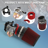 JDMSPEED 13Hp 15Hp Air Filter Adapter Jet Kit Upgrade NEW For Predator Golf 301Cc 420Cc