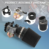 JDMSPEED Upgrade Air Filter Adapter Jet Kit For Predator 301cc 420cc 389cc 13hp 15hp NEW