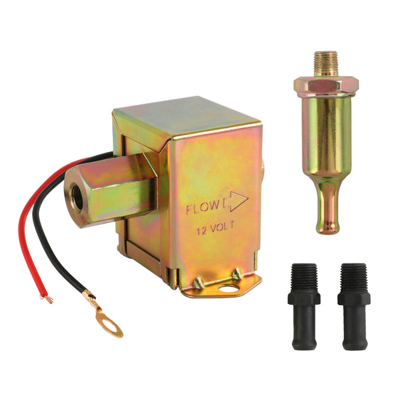 JDMSPEED New 12V Universal Electric Fuel Pump Metal Solid Diesel or Petro 4-6 PSI EP014