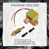 JDMSPEED New 12V Universal Electric Fuel Pump Metal Solid Diesel or Petro 4-6 PSI EP014