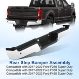 JDMSPEED Chrome Rear Bumper Assembly for 2017-2022 Ford F-250 F-350 SuperDuty w/ Park