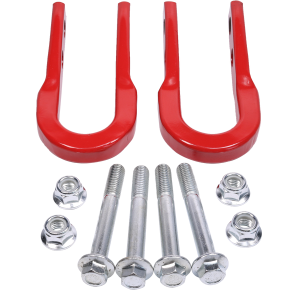 JDMSPEED Pair For 2017-2020 Chevrolet Colorado Red Front Recovery Hooks 84052991