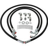 JDMSPEED Transmission Cooler Lines For 06-10 Chevy/GMC 6.6L Duramax Diesel w/ Adapters