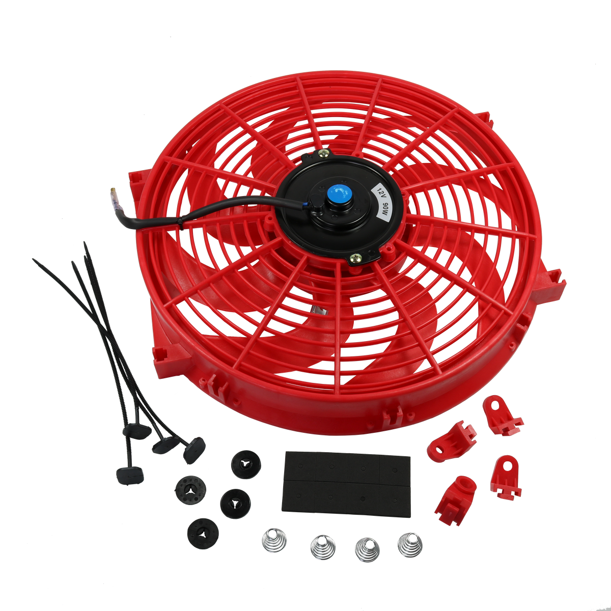 Jdmspeed Red 12v 14 Inch Universal Slim Fan Push Pull Electric Radiat Jdmspeed Motor 3014