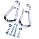 JDMSPEED 2pcs For GM Chevy Silverado GMC Sierra Chrome Tow Hooks 84072464