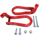 JDMSPEED 2x Red Tow Hooks 84072464 For 2015-2019 Silverado Sierra 2500HD & 3500HD