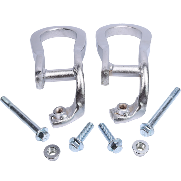 JDMSPEED 2pcs For GM Chevy Silverado GMC Sierra Chrome Tow Hooks 84072464