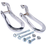 JDMSPEED 2pcs For GM Chevy Silverado GMC Sierra Chrome Tow Hooks 84072464