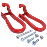 JDMSPEED 2x Red Tow Hooks 84072464 For 2015-2019 Silverado Sierra 2500HD & 3500HD