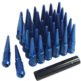 JDMSPEED 32pcs Blue Spike Lug Nuts 9/16" For Dodge Ram 2500 3500 Ford F250 F350 Trucks