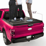 JDMSPEED Hard Solid Tri-Fold Tonneau Cover For 1999-2018 Ford F250 Super Duty 6.5ft Bed