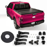 JDMSPEED Hard Solid Tri-Fold Tonneau Cover For 1999-2018 Ford F250 Super Duty 6.5ft Bed