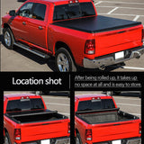 JDMSPEED Soft Roll-Up Tonneau Cover For 04-15 Nissan Titan 5'7" Short Bed w/ LED Light