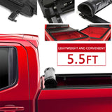 JDMSPEED Soft Roll-Up Tonneau Cover For 04-15 Nissan Titan 5'7" Short Bed w/ LED Light