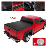 JDMSPEED Soft Roll-Up Tonneau Cover For 04-15 Nissan Titan 5'7" Short Bed w/ LED Light