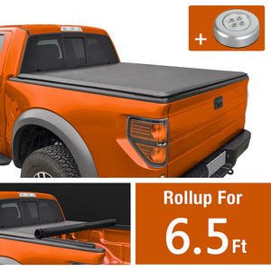 JDMSPEED Soft Lock Roll Up Tonneau Cover For 94-01 Dodge Ram 1500/2500/3500 6.5ft Bed