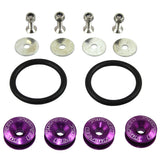 JDMSPEED For New Lids Kit Fender Hatch Car Bumpers Trunk Release Fasteners Purple Quick