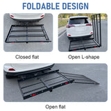 JDMSPEED Folding Wheelchair Scooter Carrier Disability Medical Rack Ramp Hitch Mount
