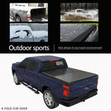 JDMSPEED 4-Fold Soft Tonneau Cover For 2005-2015 Toyota Tacoma Pickup 6ft (72") Bed