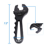 JDMSPEED 3AN To 16AN Adjustable Wrench Black Aluminum Tool Spanner For Hose End Fitting