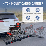 JDMSPEED Folding Wheelchair Scooter Carrier Disability Medical Rack Ramp Hitch Mount