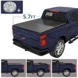 JDMSPEED Hard Tri-Fold Tonneau Cover For 04-15 Nissan Titan 5.7Ft Short Bed w/ Light