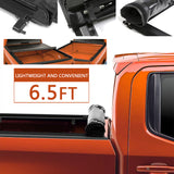 JDMSPEED Soft Lock Roll Up Tonneau Cover For 94-01 Dodge Ram 1500/2500/3500 6.5ft Bed