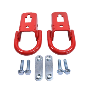 JDMSPEED Set of 2 Red Front Tow Hooks For Ford F-150 FL3Z-17N808-A