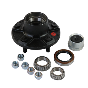 JDMSPEED 5on 5" Trailer Idler Hub Kit With inner/outer Bearing Studs Fits Axle 3500 lbs