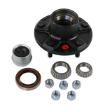 JDMSPEED 5on 5" Trailer Idler Hub Kit With inner/outer Bearing Studs Fits Axle 3500 lbs