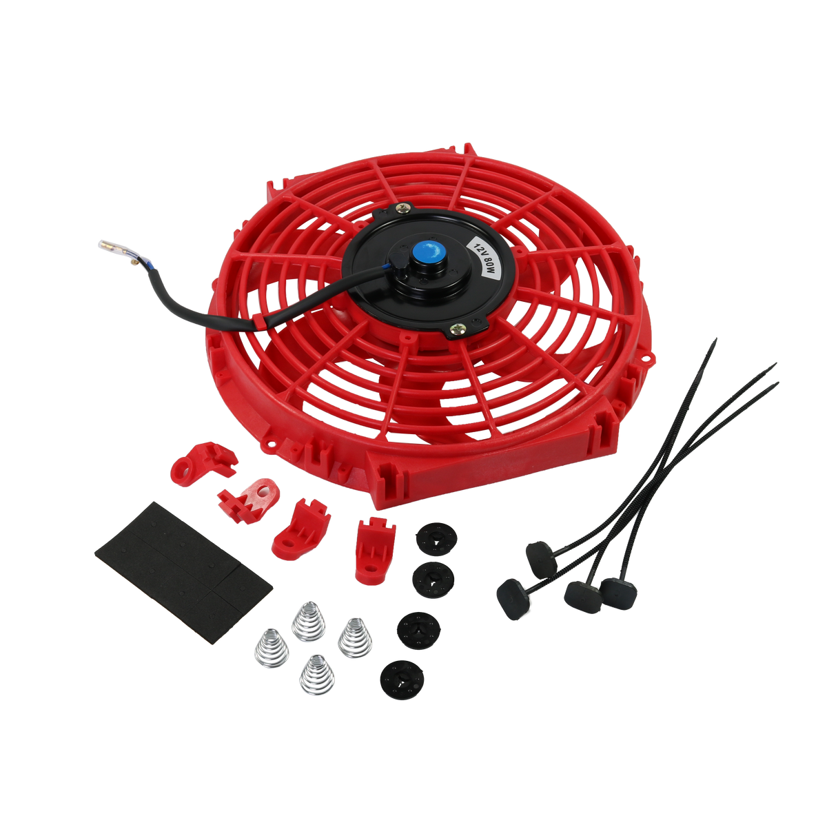 Jdmspeed 10 Inch Red Slim Fan Push Pull Electric Radiator Cooling 12v Jdmspeed Motor 0496